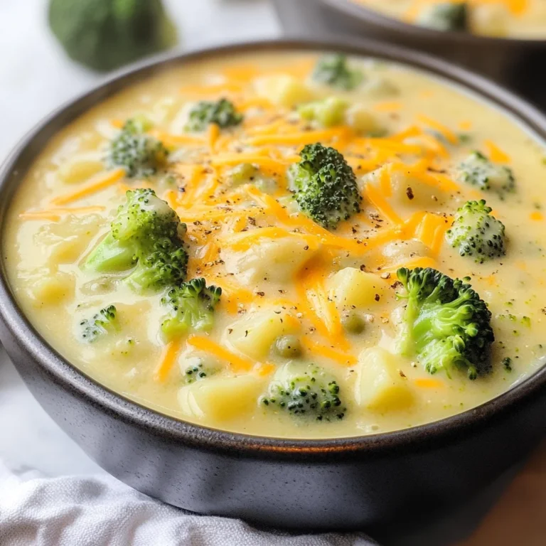 Broccoli Potato Cheese Soup Recipe