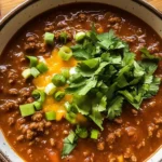 Crockpot Spicy Queso Beef Chili