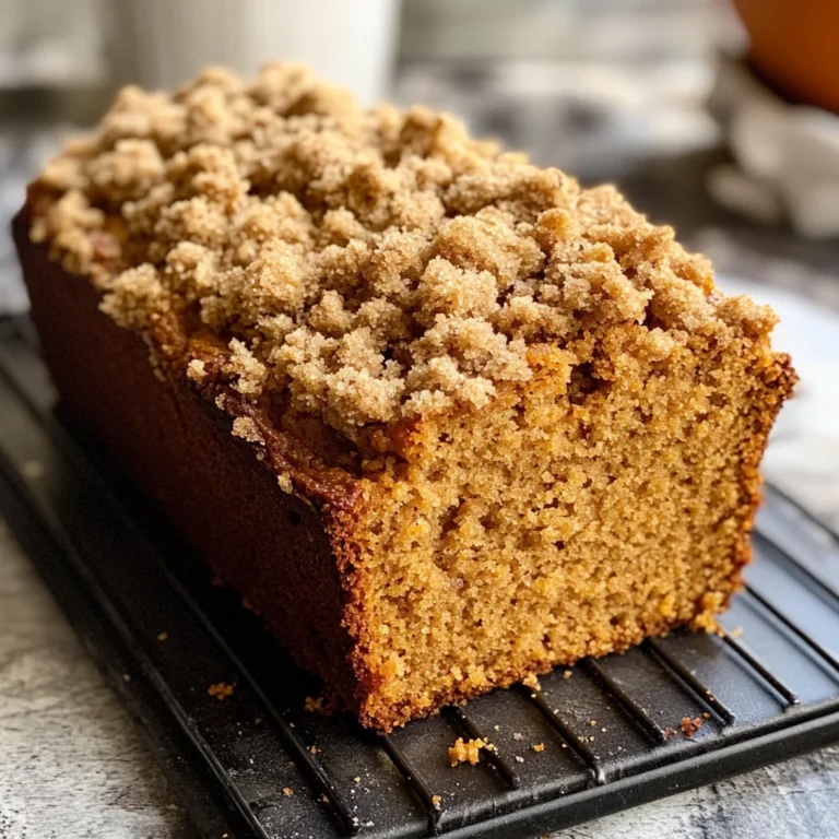 Easy Pumpkin Bread with Crumb Topping