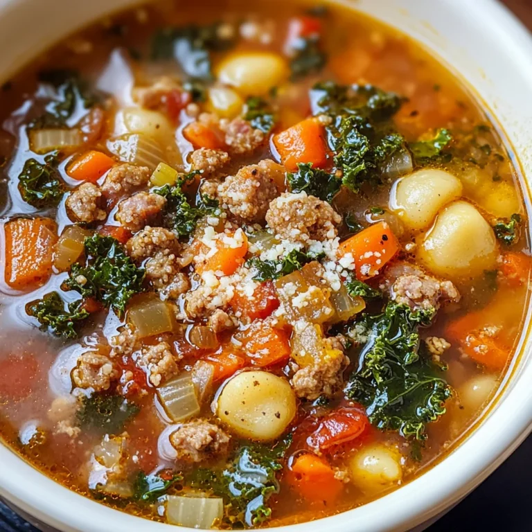 Italian Vegetable Soup with Spicy Sausage