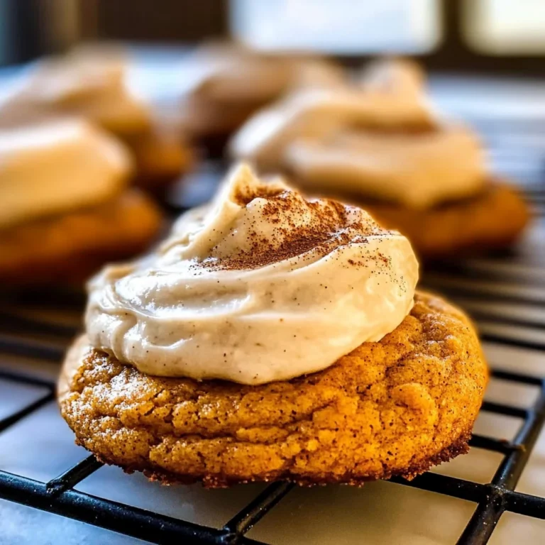 Pumpkin Cookies with Cream Cheese Frosting
