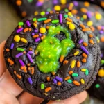 Slime Filled Halloween Cookies
