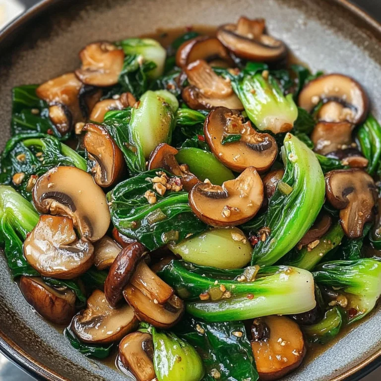 Bok Choy and Mushroom Stir Fry