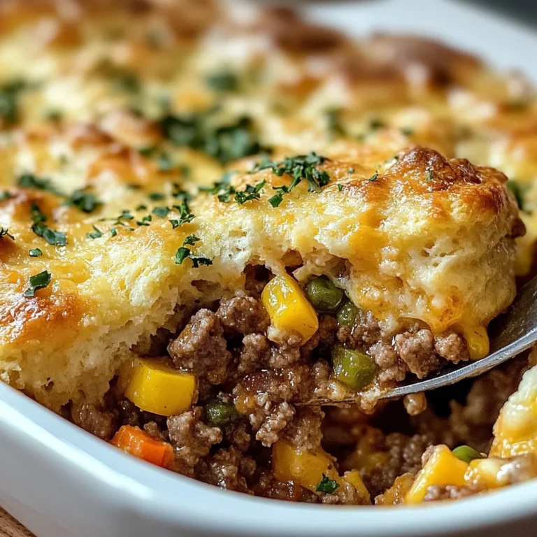 Cheddar Bay Ground Beef Cobbler