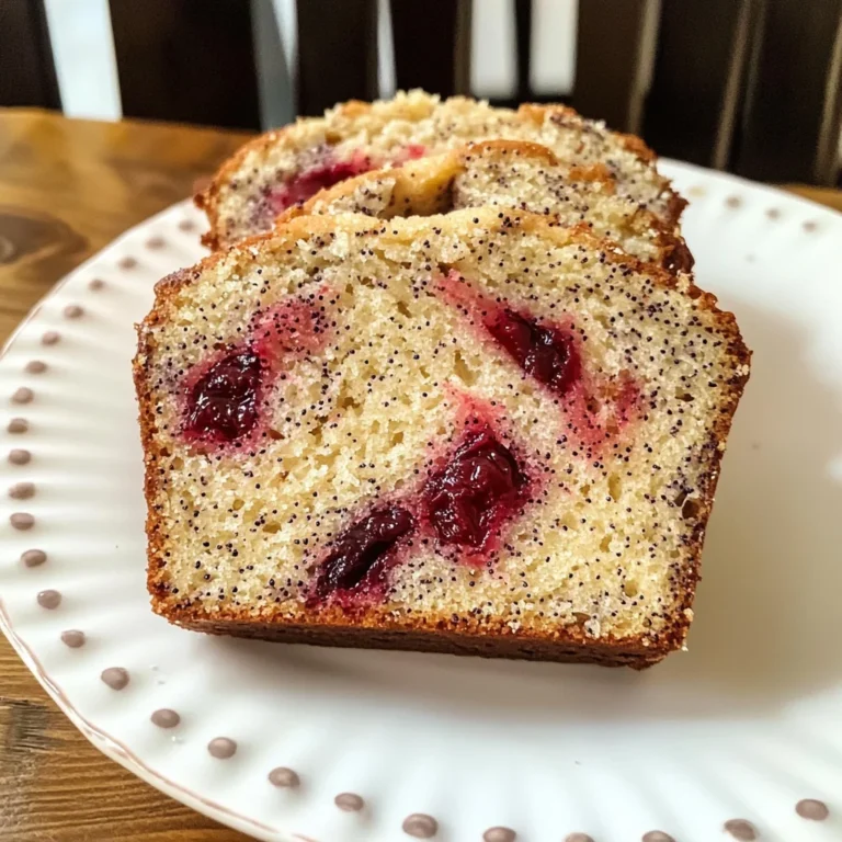 Cherry Almond Poppyseed Quick Bread