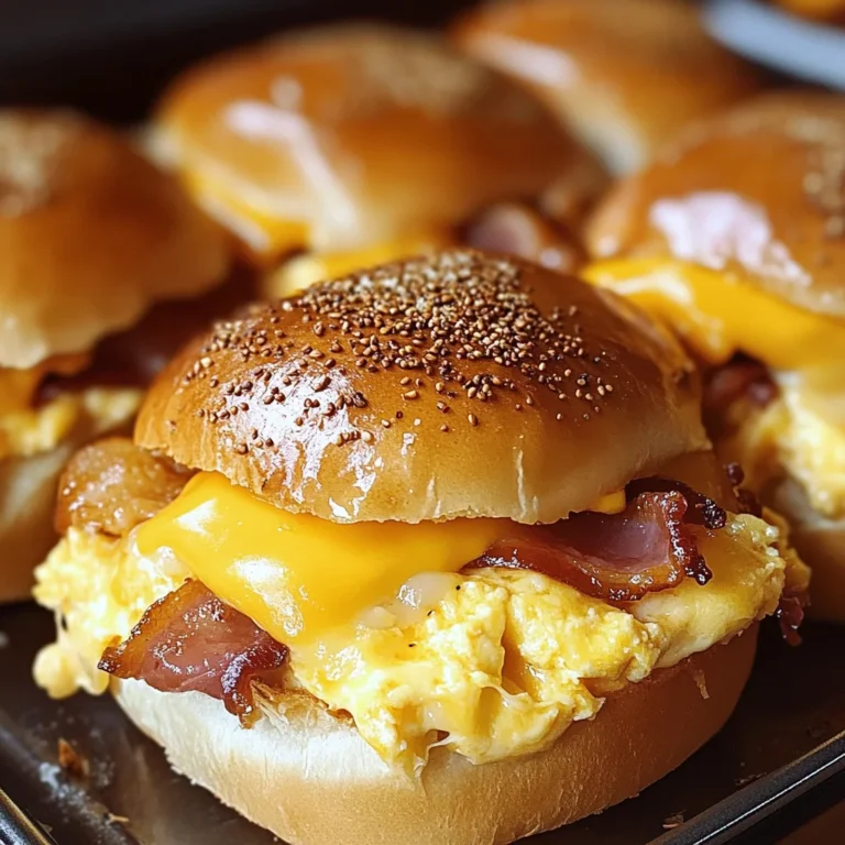 Crack Breakfast Sliders (Turkey Bacon Egg & Cheese)