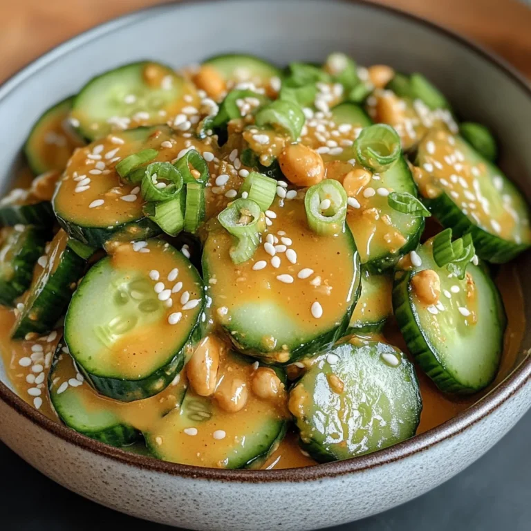 Cucumbers in Spicy Peanut Sauce