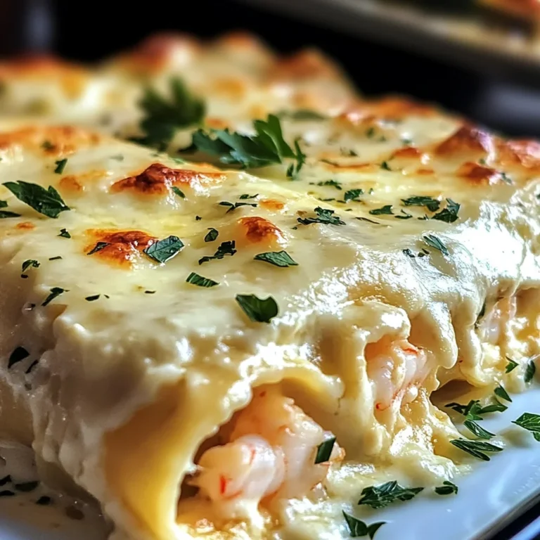 Dive into Decadence: Shrimp & Crab Alfredo Lasagna Roll-Ups You’ll Crave