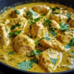 Easy Homemade Chicken Korma with Flatbread or Rice