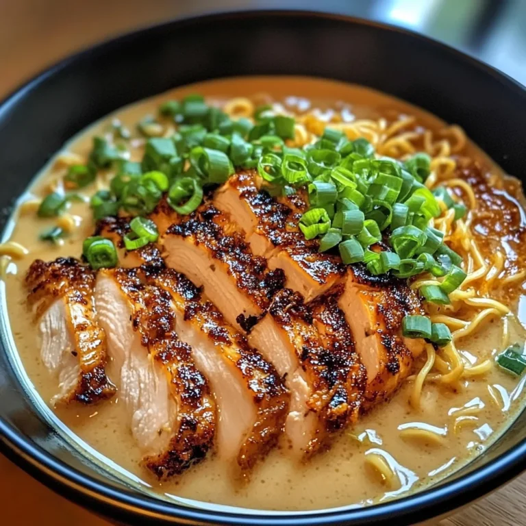 Fiery Chicken Ramen with Creamy Garlic Sauce