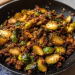 Ground Beef and Brussels Sprouts