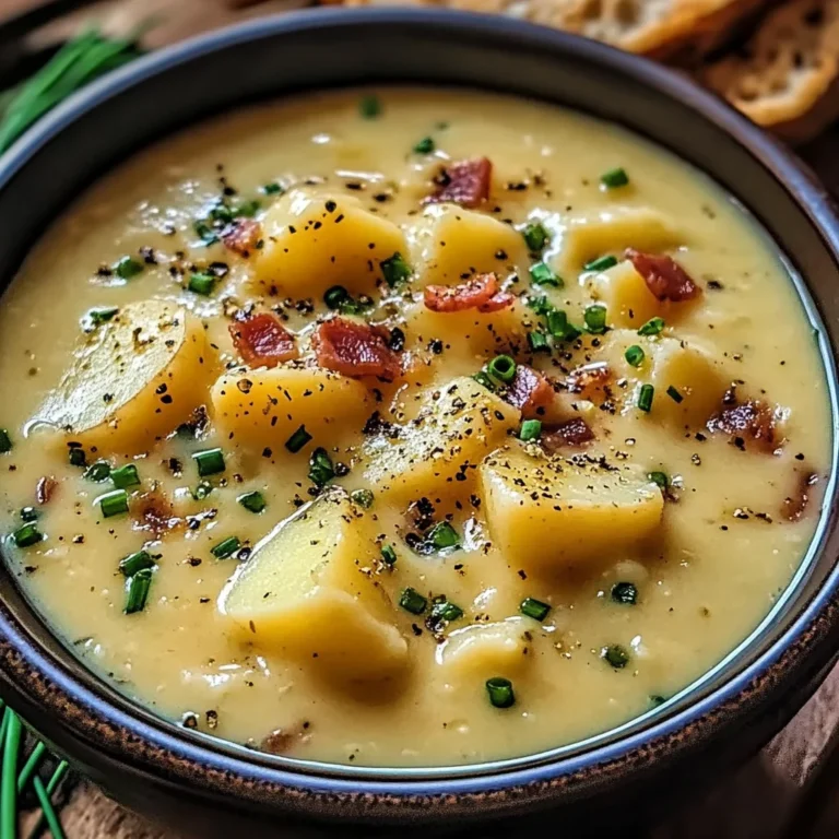 Hearty Cheddar Garlic Herb Potato Soup Recipe