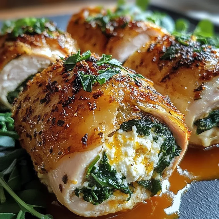 Herbed Ricotta Stuffed Chicken Rolls
