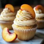 Honey Peach Cream Cheese Cupcakes