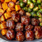 Korean BBQ Meatballs and Vegetables