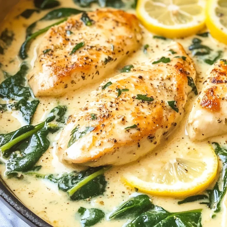 Lemon Parmesan Spinach Chicken