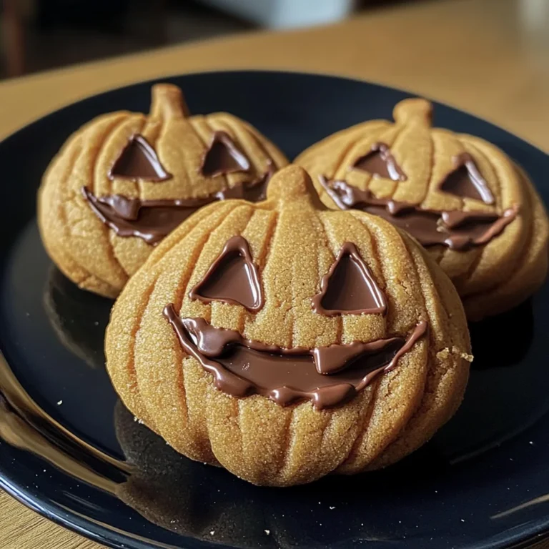 Milk Chocolate Stuffed Jack-O'-Lantern Cookies