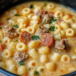Parmesan Italian Sausage Ditalini Soup