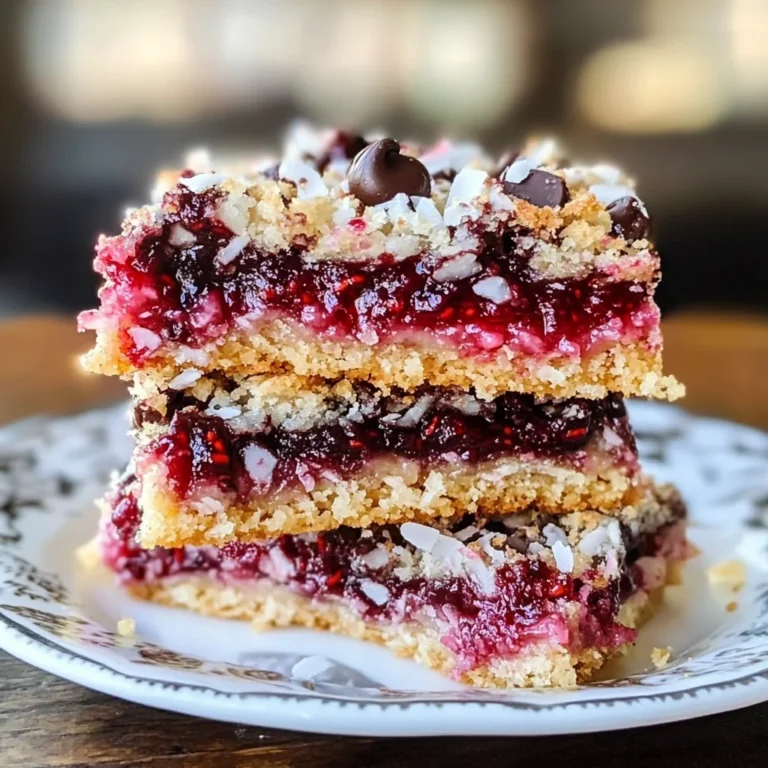 Raspberry Coconut Magic Bars
