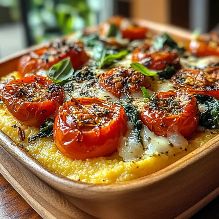 Savory Herbed Polenta & Roasted Tomato Bake