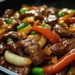 Sizzling Chinese Pepper Steak with Onions
