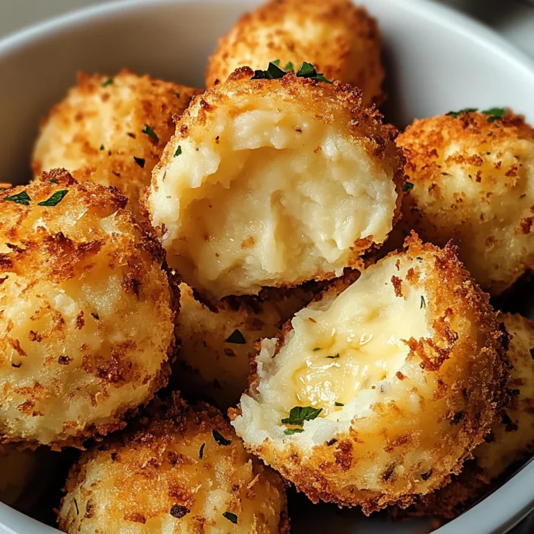 Air Fryer Cheesy Mashed Potato Balls