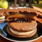 Apple Cider Whoopie Pie cookies with Caramel Filling