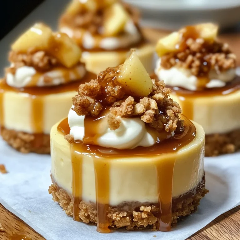 Apple Crisp Mini Cheesecakes