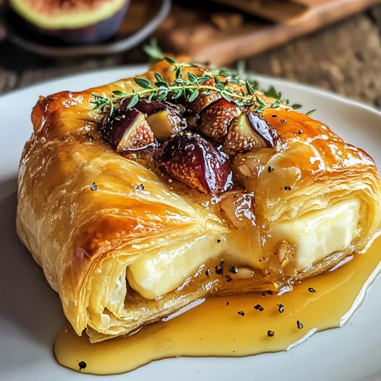 Baked Brie in Puff Pastry with Honey and Fig