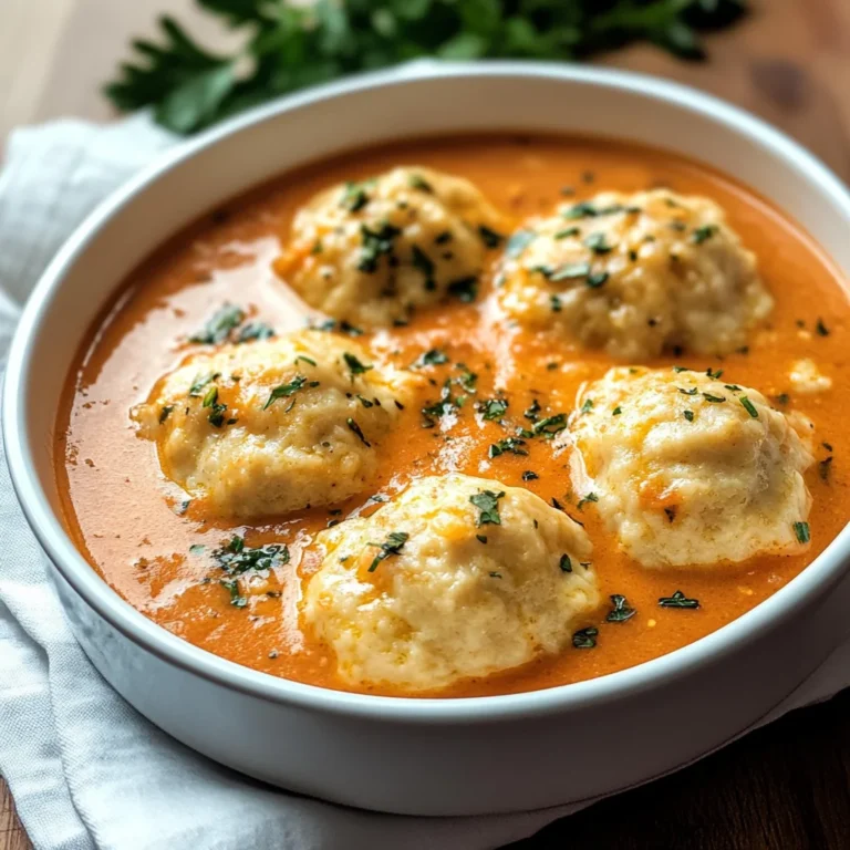 Best Tomato Soup with Cheddar Bay Dumplings
