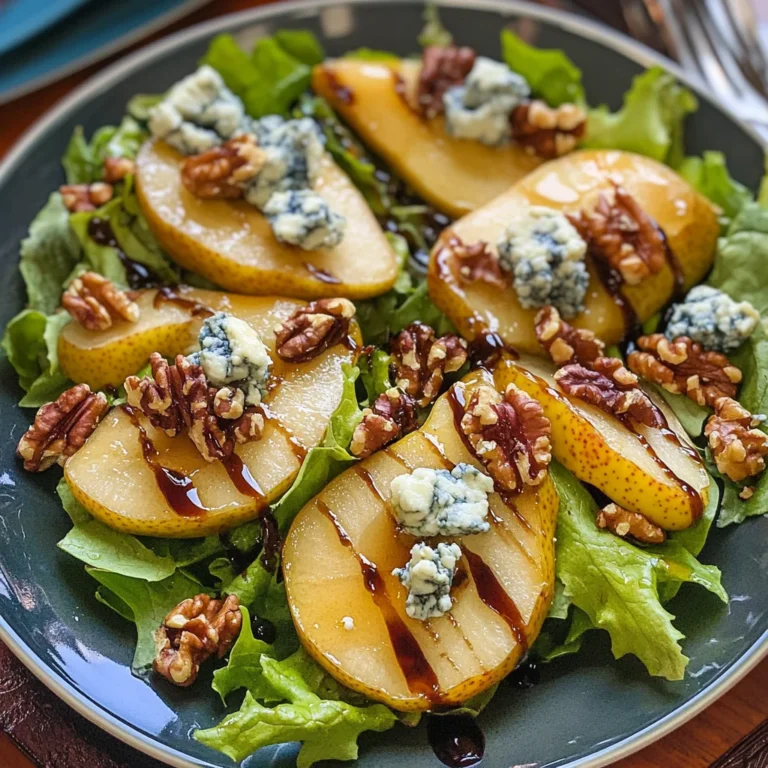 Caramelized Pear and Blue Cheese Salad: A Sweet and Savory Delight