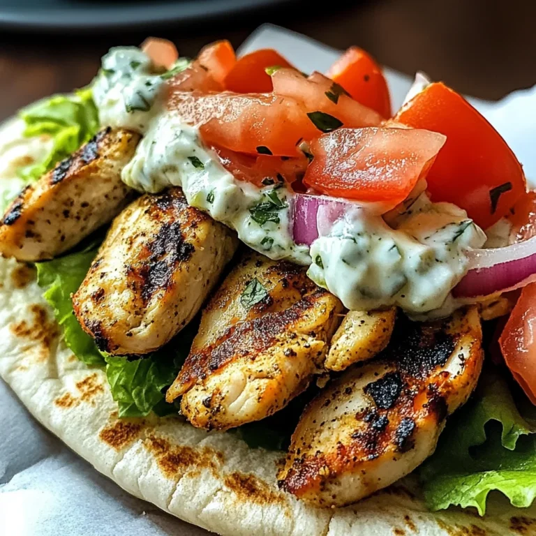 Chicken Pita Gyros with Tzatziki