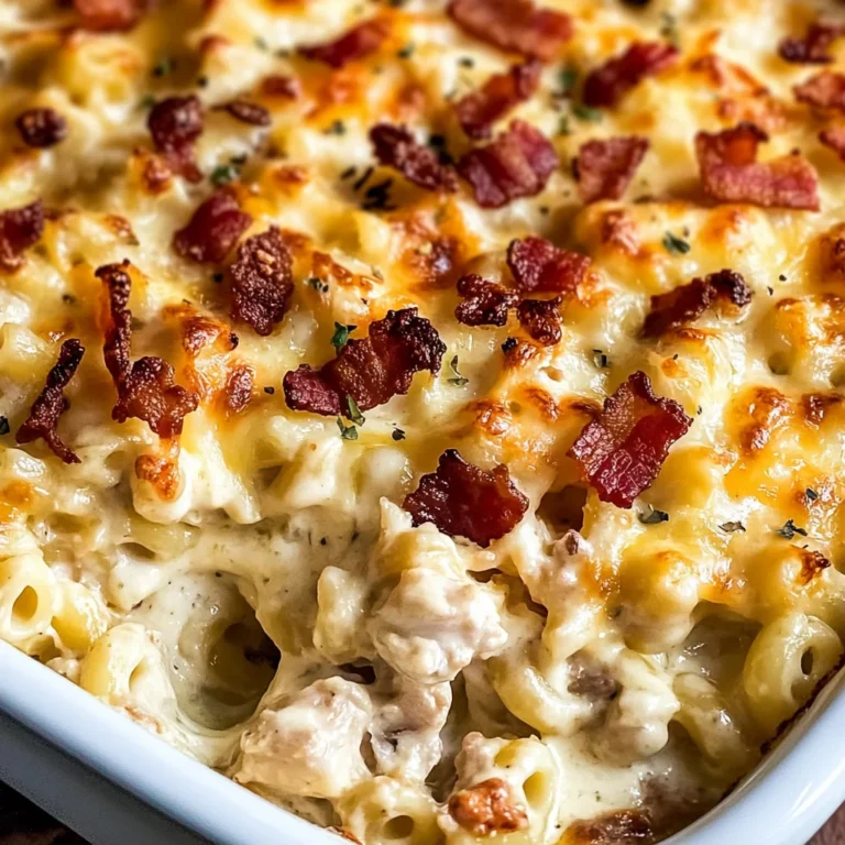 Chicken Turkey Bacon Ranch Mac and Cheese Casserole