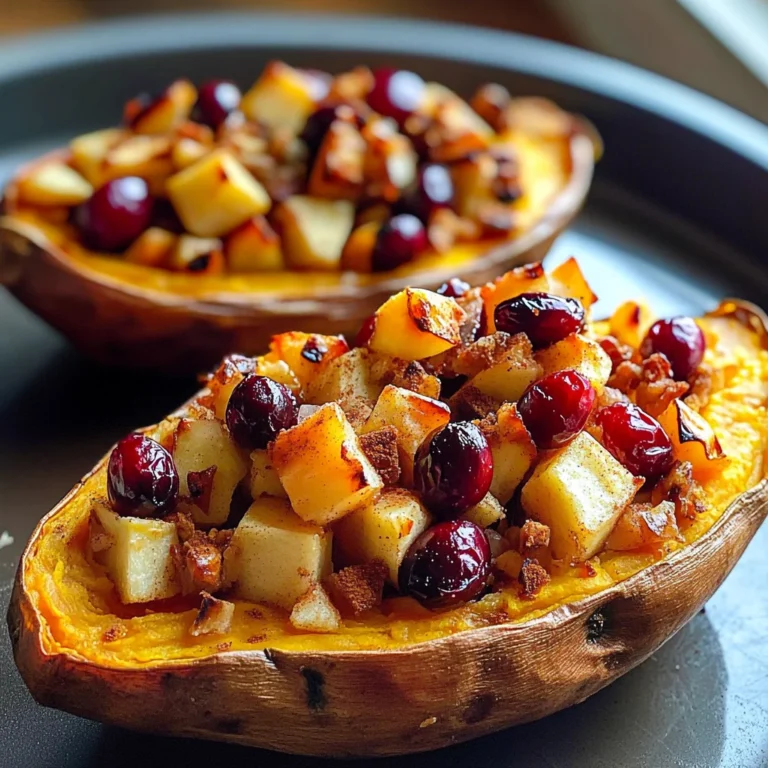 Cranberry Apple Twice-Baked Sweet Potatoes