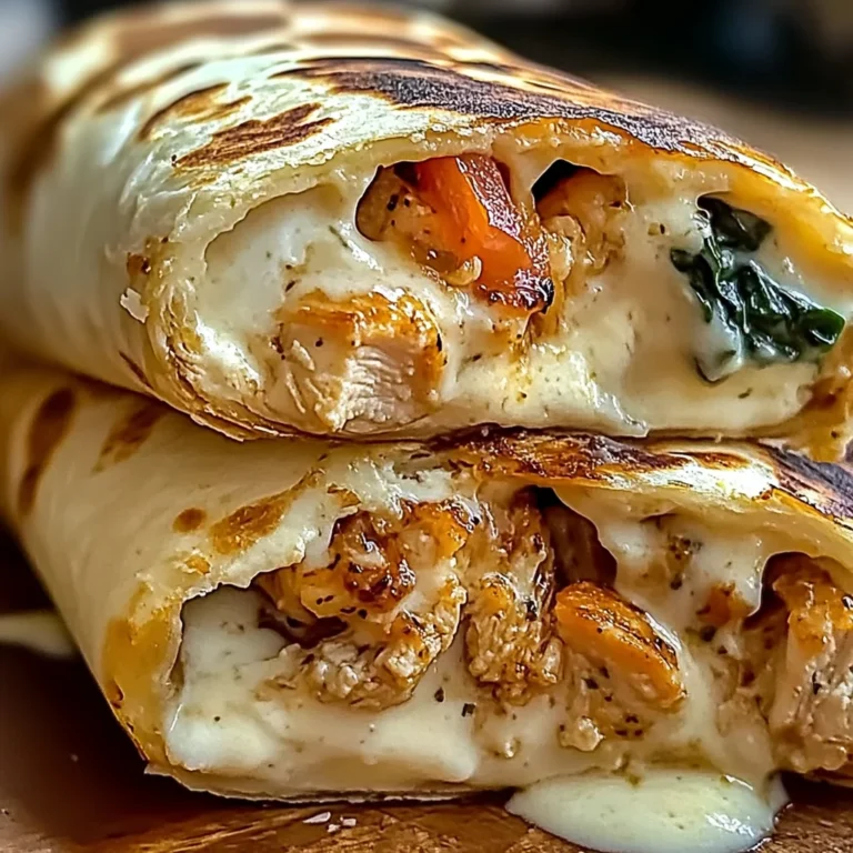 Creamy Chicken Spinach Wraps