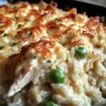 Dump-and-Bake Chicken Alfredo Rice Casserole Recipe