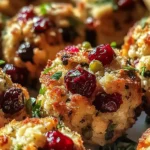 Festive Cranberry Turkey Stuffing Balls