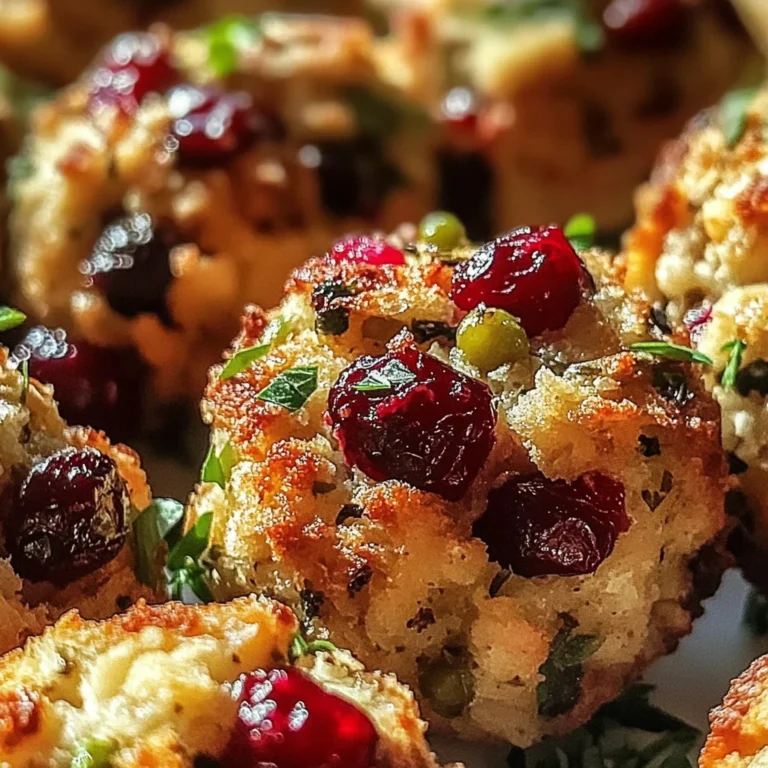 Festive Cranberry Turkey Stuffing Balls