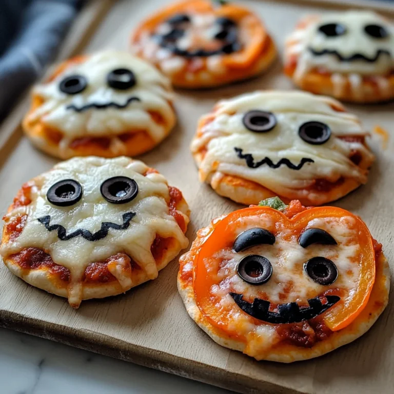 Halloween Mini Pizzas