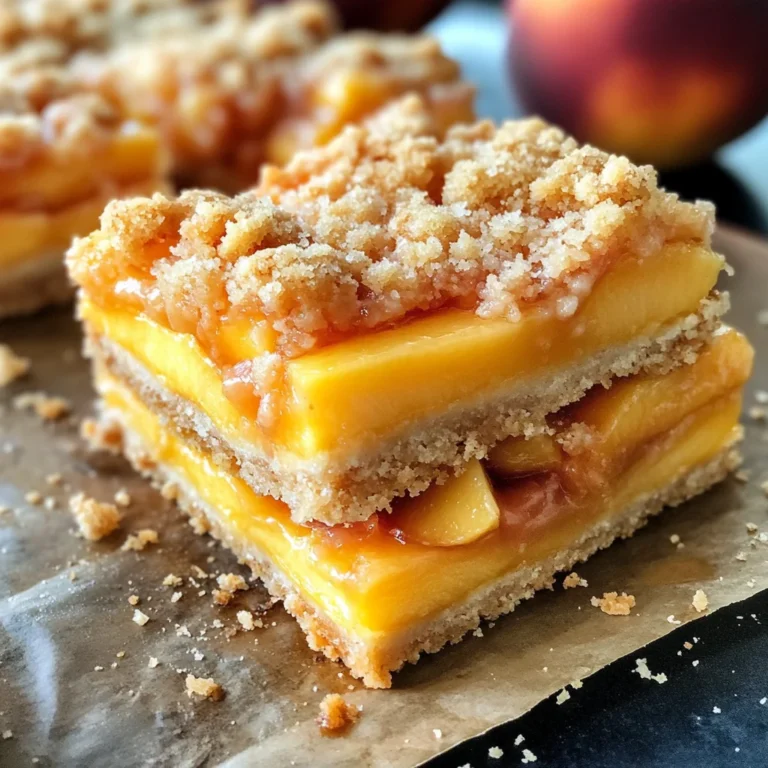 Heavenly Summer Peach Bars: A Sweet Slice of Sunshine