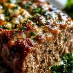 Melt-in-Your-Mouth Garlic Parmesan Chicken Meatloaf