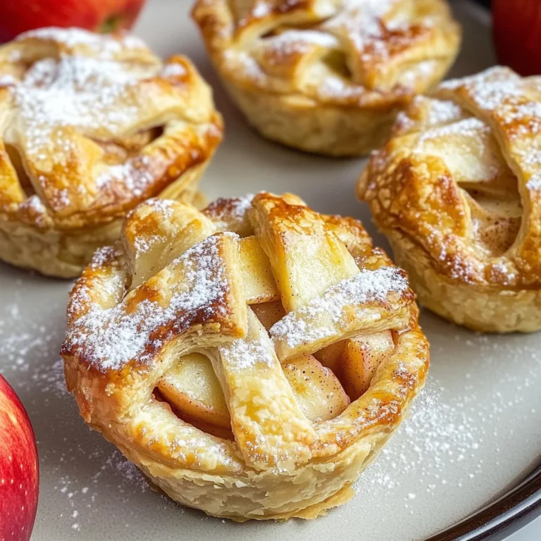 Mini Apple Pies With Puff Pastry (No Peeling)