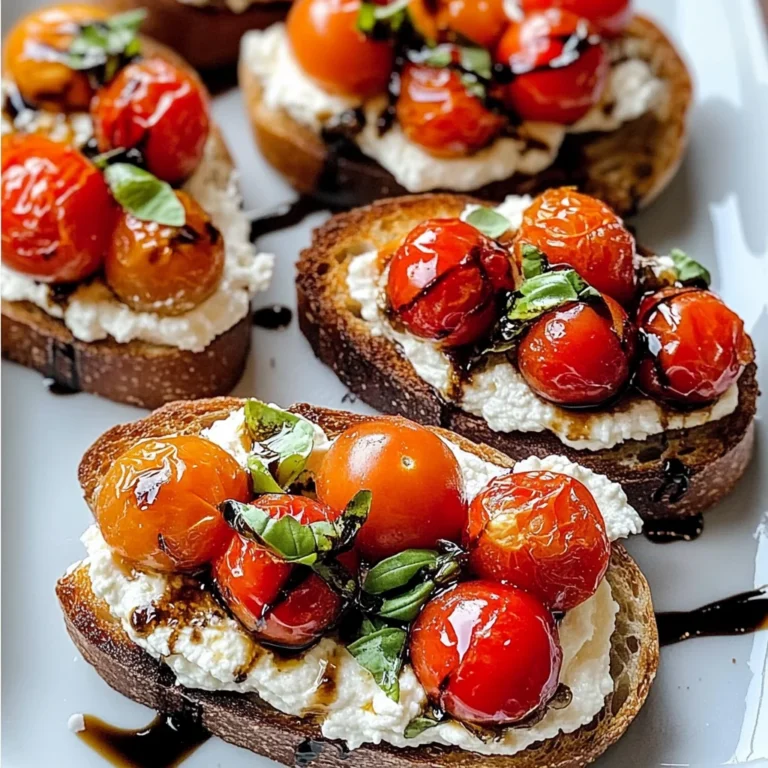 Ricotta Bruschetta with Roasted Tomatoes