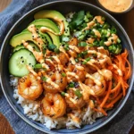 Shrimp Rice Bowls with Spicy Mayo