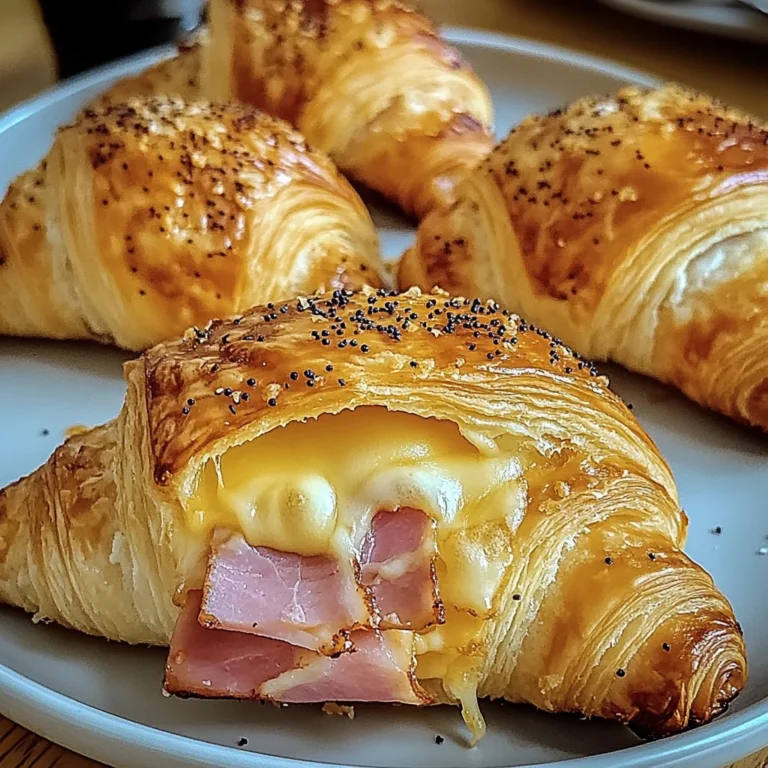 Baked Ham and Cheese Croissants
