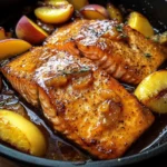Bourbon Peach Roasted Salmon