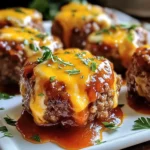 Cheesy Stuffed Meatloaf Bites