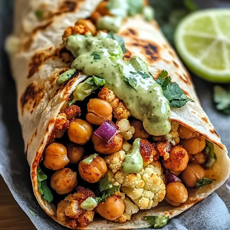 Chili Lime Chickpea Cauliflower Wrap Recipe