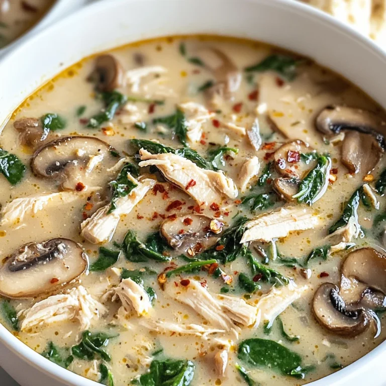 Comforting Rotisserie Chicken and Mushroom Soup
