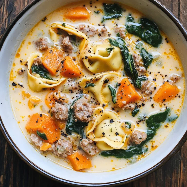 Creamy Sausage Tortellini Soup